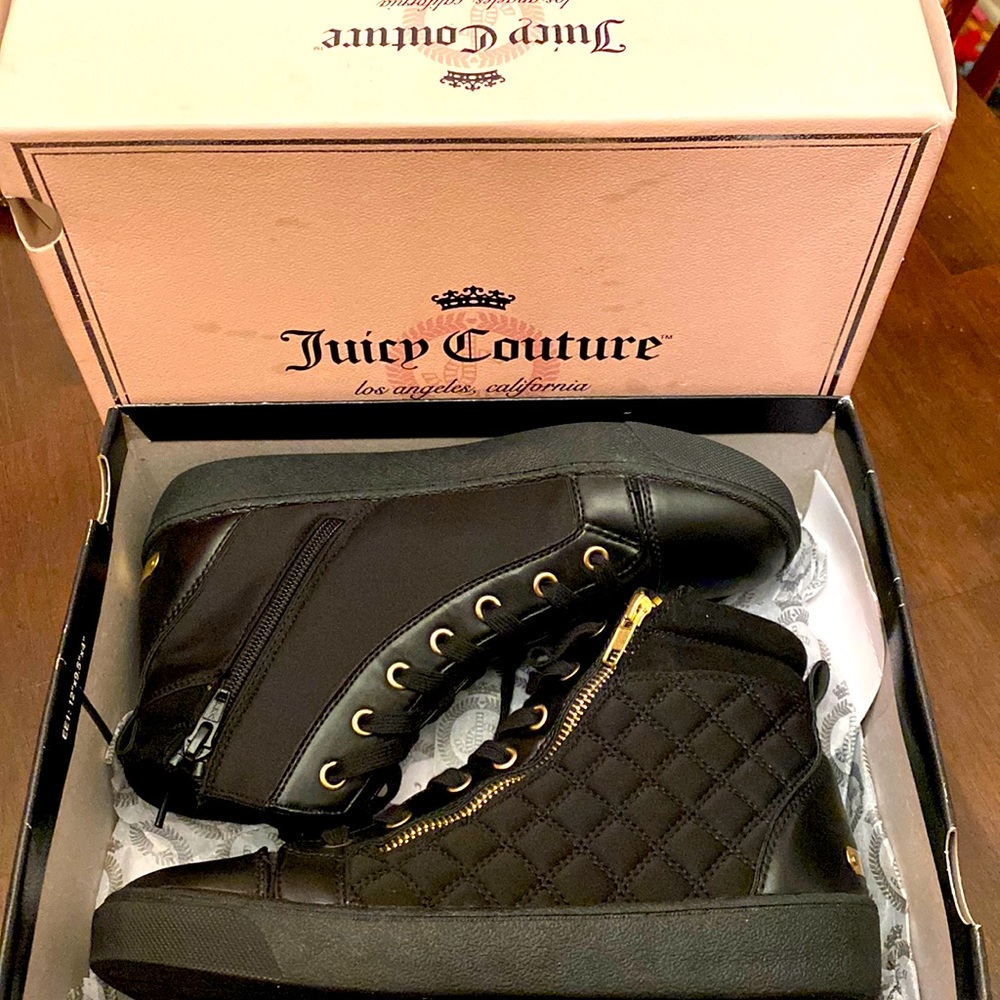 Juicy Couture black quilted high tops
